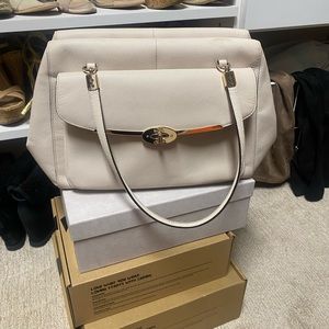 Vintage coach purse/off white bone color